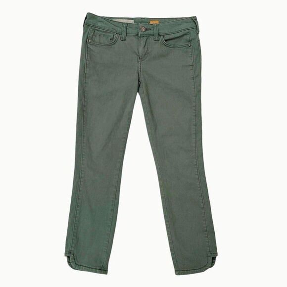Anthropologie Pilcro Womens Jeans 25 Green Fit Ankle Slim Straight Stretch Denim - Picture 1 of 11